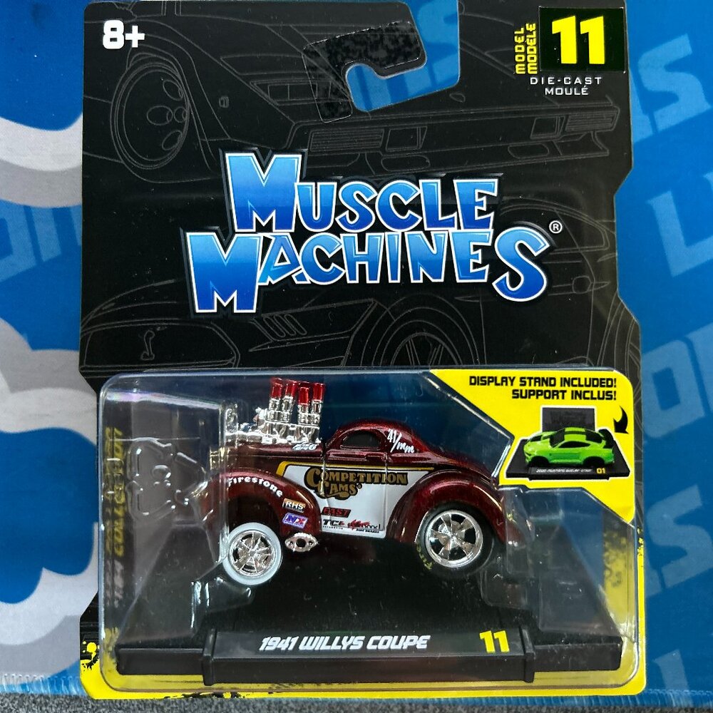 MUSCLE MACHINES DIECAST-1941 WILLYS COUPE-#11